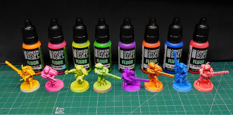All GSW fluorescent paints
